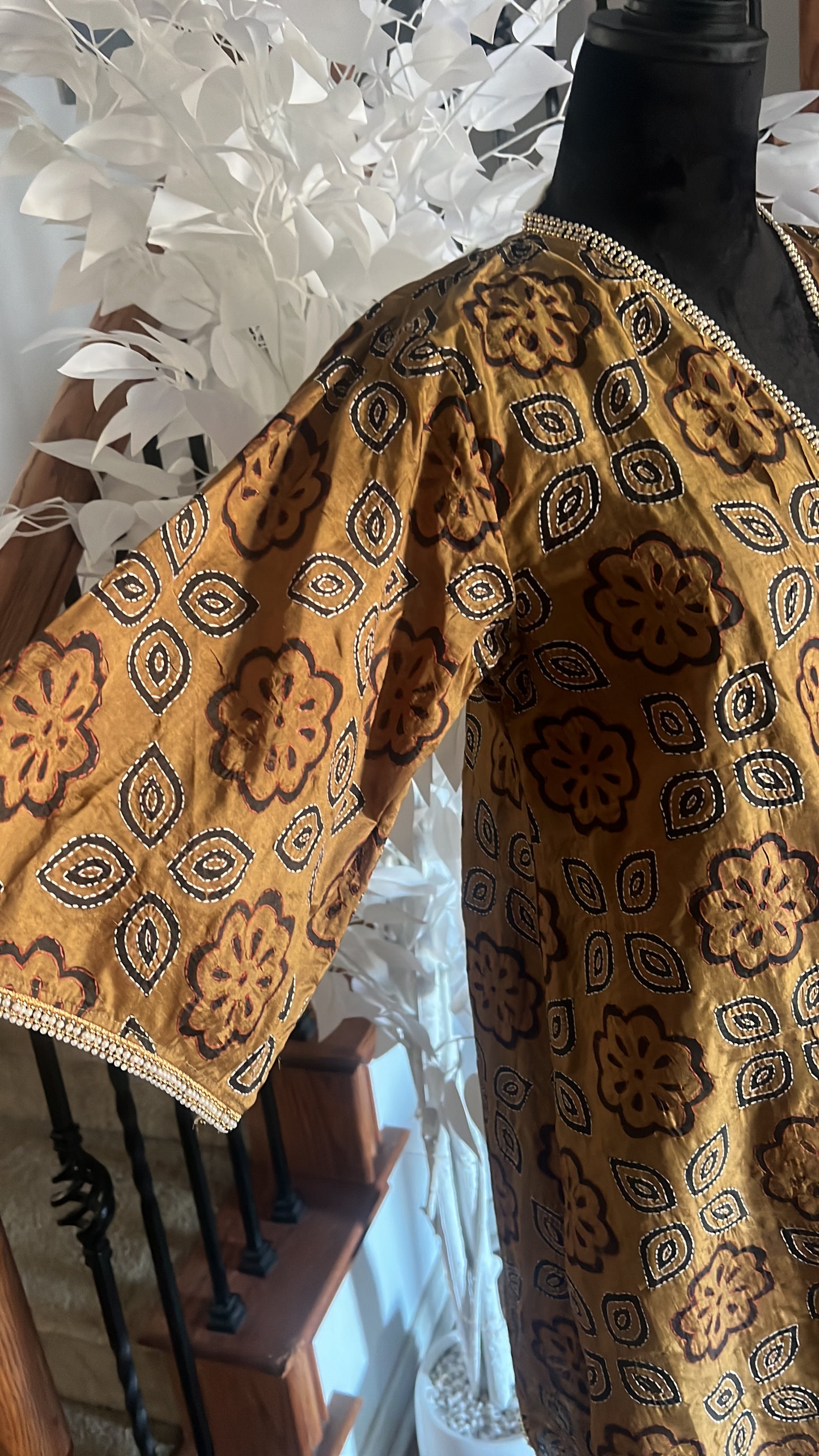 Gold Nakshi Kantha Kimono