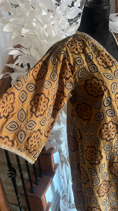 Gold Nakshi Kantha Kimono