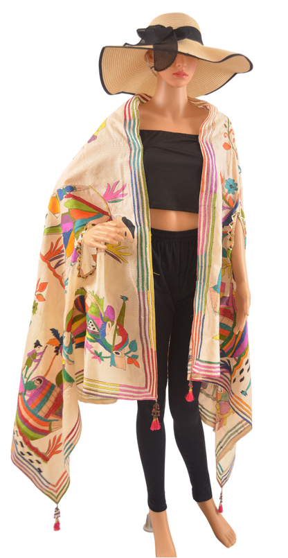 Nakshi Kantha Cape