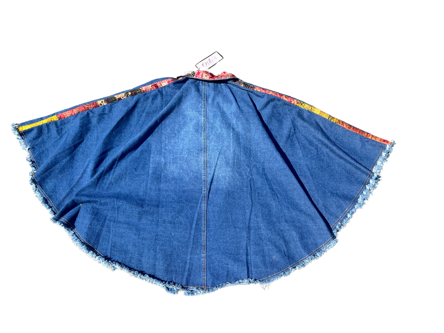 Denim Cape with Kantha detailing