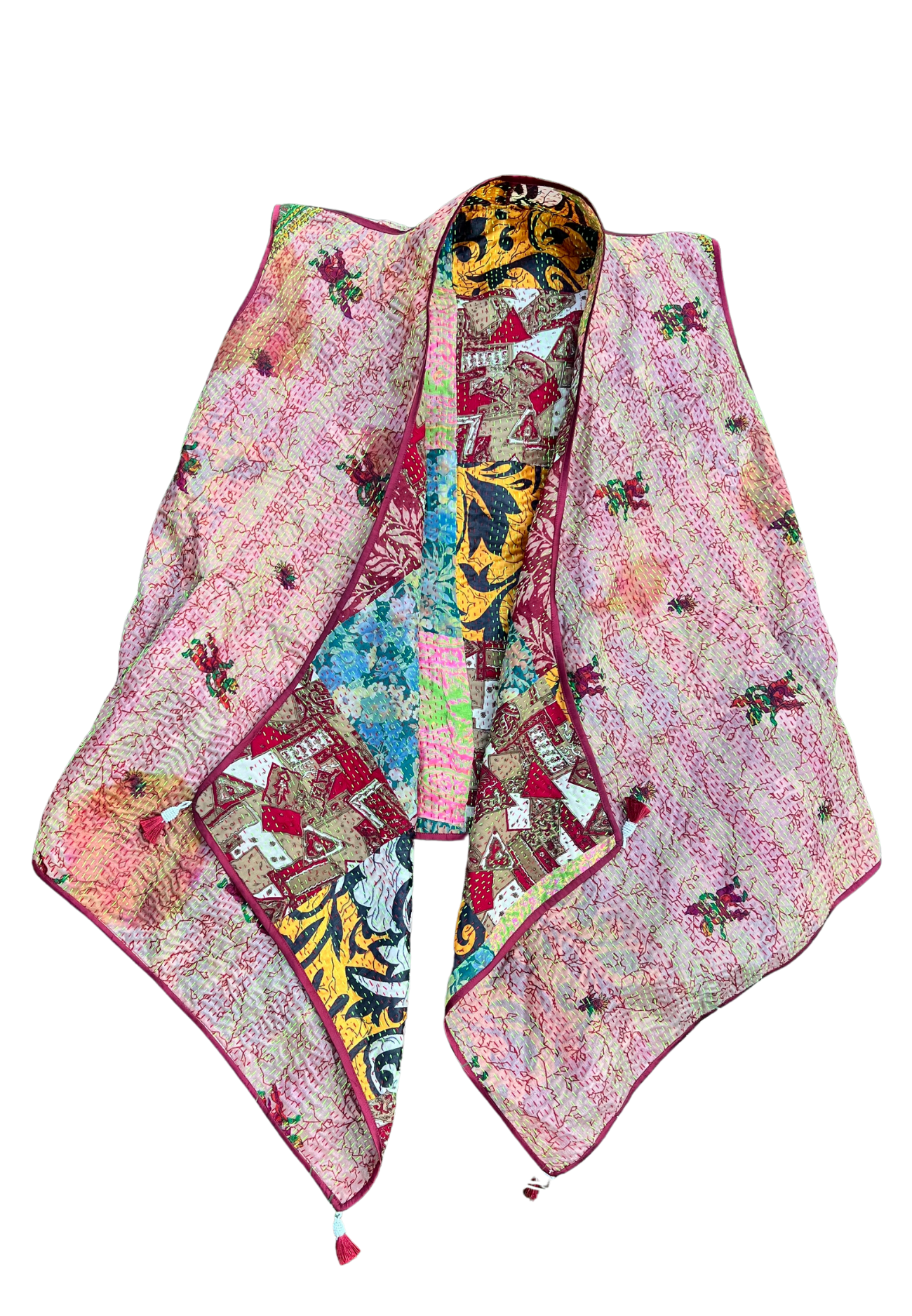 Baul Kantha Cape Jacket