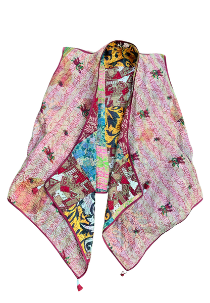 Baul Kantha Cape Jacket