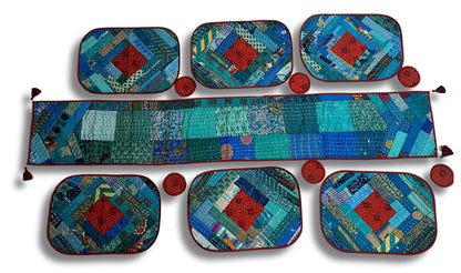 Blue & Red Table Mat set